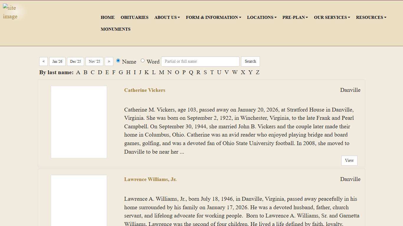 All Obituaries | Swicegood-Barker Funeral Services | Danville, VA