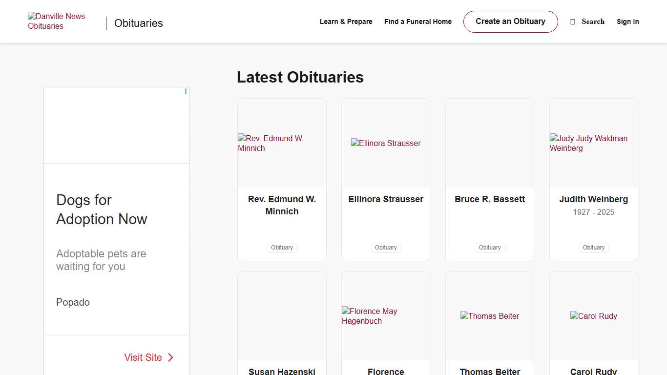 Obituaries | Danville News